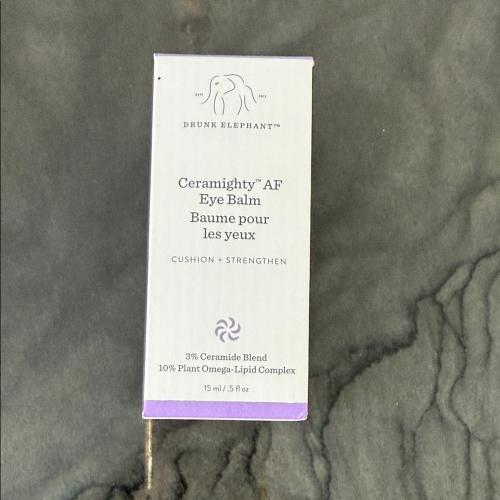 Drunk Elephant Ceramighty AF Eye Balm - White and Purple